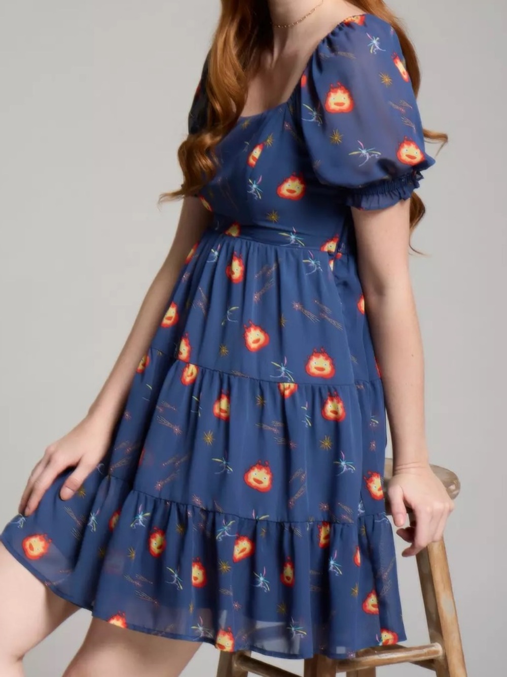 Her Universe Studio Ghibli Howl's Moving Castle Calcifer Starry Dress  BoxLunch - Picture 2 of 4